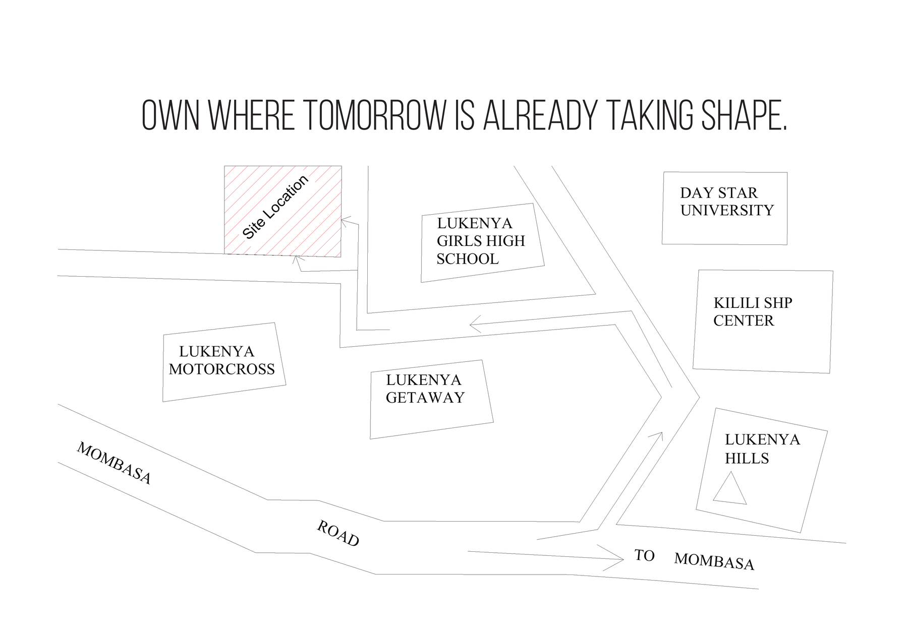Location sketch of Lukenya Ridge off Mombasa Road